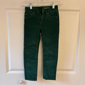 J. Crew Crewcuts Green Corduroy Kid’s Pants - Stretch Fit Sz 5